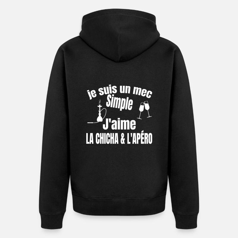 chicha et apéro - Veste à capuche bio Premium Unisexe - noir