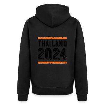 Millésime Thaïlande 2024 - Veste à capuche bio Premium Unisexe - noir - Dos - Nico (187cm)