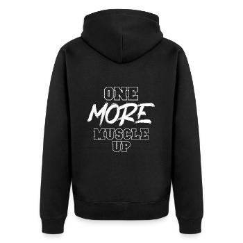 Street Workout Muscle Up Humour Sport Musculation - Veste à capuche bio Premium Unisexe - noir - Dos - Nico (187cm)