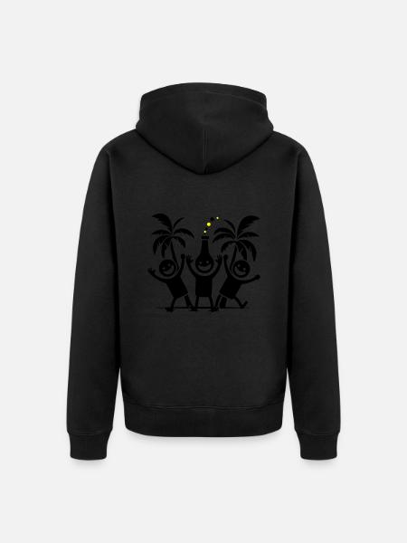 Party Team Urlaub - Unisex Premium Bio Zip Hoodie - Schwarz