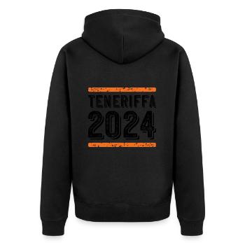 Tenerife Millésime 2024 - Veste à capuche bio Premium Unisexe - noir - Dos - Nico (187cm)