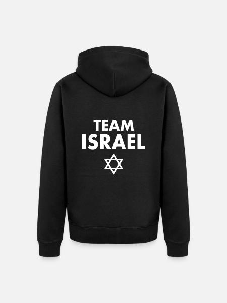 Team israel - Unisex Premium Organic Zip Hoodie - black