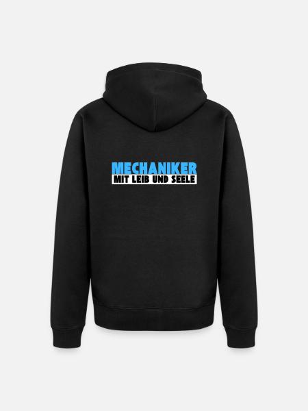 Mechaniker mit Leib und Seele - Unisex Premium Bio Zip Hoodie - Schwarz