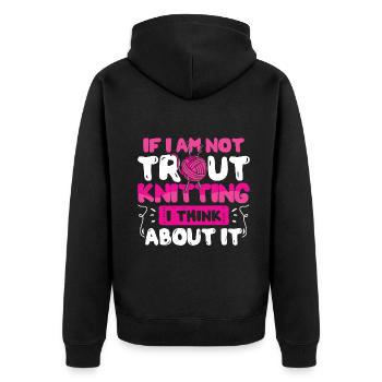 If you dont like Knitting - Unisex Premium Bio Zip Hoodie - Schwarz - Hinten - Nico (187cm)