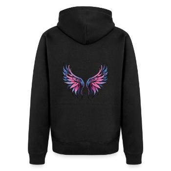 Icône d’aile - Veste à capuche bio Premium Unisexe - noir - Dos - Nico (187cm)