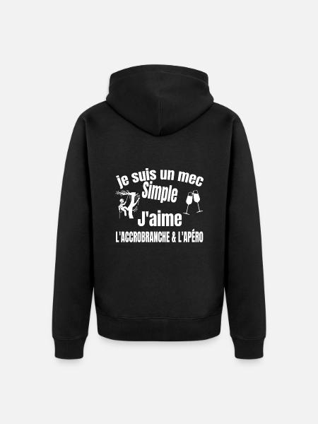 accrobranche et apéro - Veste à capuche bio Premium Unisexe - noir