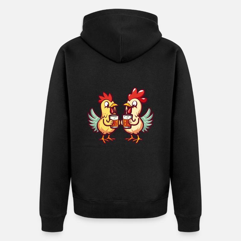 Comic Beer Funny Booze - Veste à capuche bio Premium Unisexe - noir