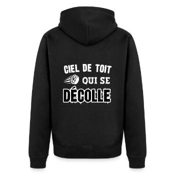 ciel de toit qui se décolle - Veste à capuche bio Premium Unisexe - noir - Dos - Nico (187cm)