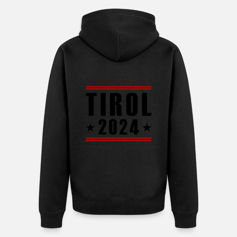 Tirol 2024 - Unisex Premium Bio Zip Hoodie - Schwarz