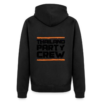 Thailand Party Crew - Unisex Premium Bio Zip Hoodie - Schwarz - Hinten - Nico (187cm)
