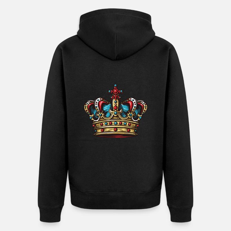 Symbole de la couronne - Veste à capuche bio Premium Unisexe - noir