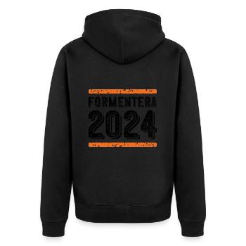 Millésime 2024 de Formentera - Veste à capuche bio Premium Unisexe - noir - Dos - Nico (187cm)