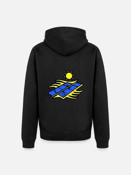 Solar energy panels - Unisex Premium Organic Zip Hoodie - black