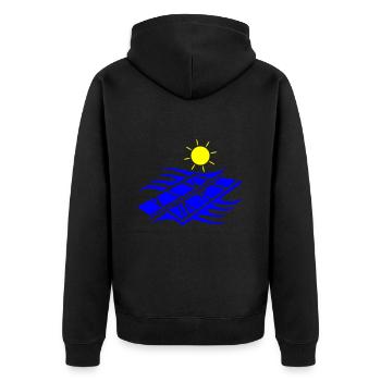Panneaux d’énergie solaire - Veste à capuche bio Premium Unisexe - noir - Dos - Nico (187cm)