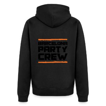 L’équipe de la fête de Barcelone - Veste à capuche bio Premium Unisexe - noir - Dos - Nico (187cm)