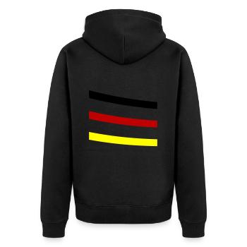 Ligne Allemagne - Veste à capuche bio Premium Unisexe - noir - Dos - Nico (187cm)