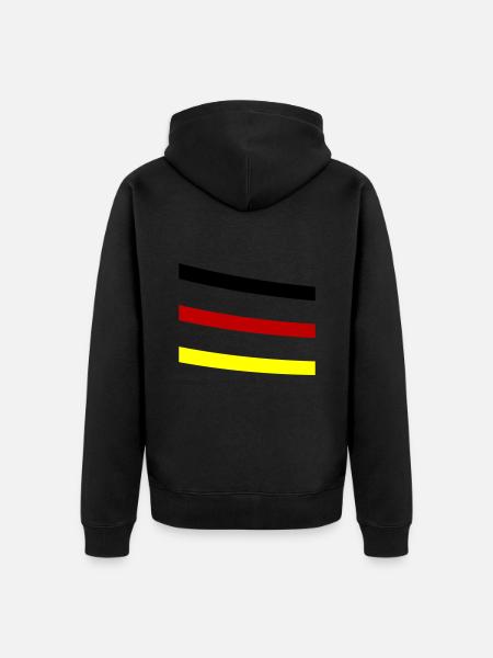 Germany Line - Unisex Premium Organic Zip Hoodie - black