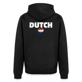 Pays-Bas néerlandais Drapeau néerlandais Pays-Bas - Veste à capuche bio Premium Unisexe - noir - Dos - Nico (187cm)