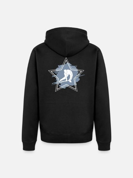 Hockey Star - Unisex Premium Organic Zip Hoodie - black