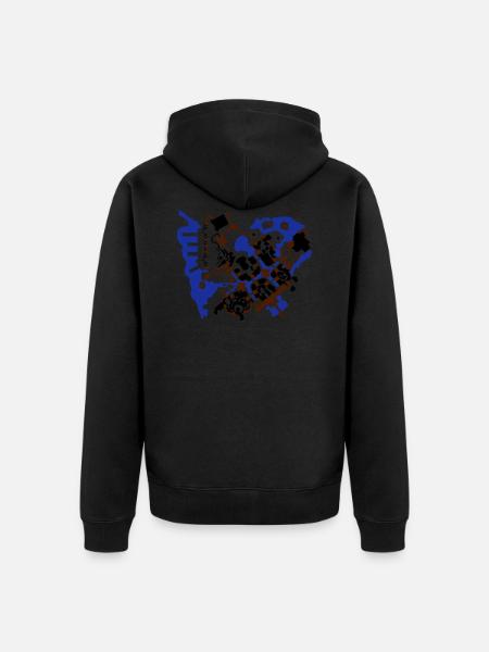 stormwind - Unisex Premium Organic Zip Hoodie - black