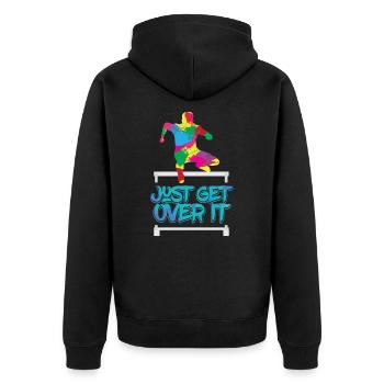 Just Get Over It - Track & Field - Veste à capuche bio Premium Unisexe - noir - Dos - Nico (187cm)