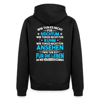 Physiotherapist Physiotherapy Occupational therapy - Unisex Premium Organic Zip Hoodie - black - Back - Nico (187cm)