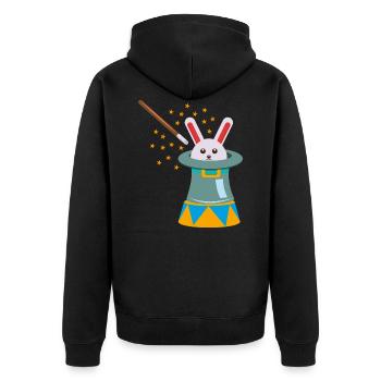 Lapin lapin lapin - Veste à capuche bio Premium Unisexe - noir - Dos - Nico (187cm)
