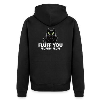 Fluff You cadeau de doigt de chat drôle Drôle - Veste à capuche bio Premium Unisexe - noir - Dos - Nico (187cm)