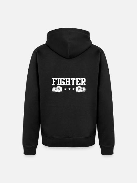 Boxing - Unisex Premium Organic Zip Hoodie - black