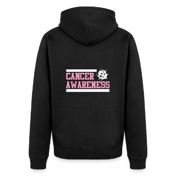 Sensibilisation au cancer - Veste à capuche bio Premium Unisexe - noir - Dos - Nico (187cm)