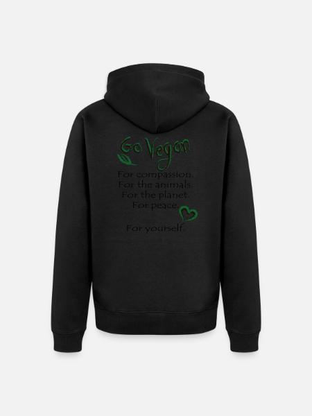 GO VEGAN - Unisex Premium Bio Zip Hoodie -