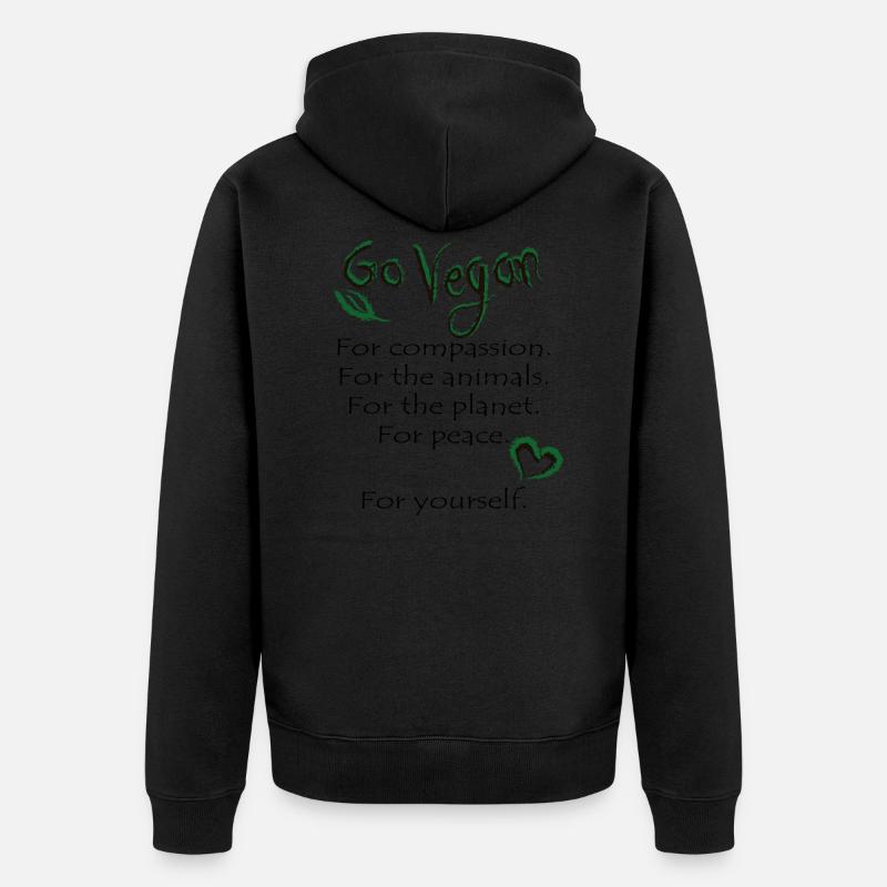 GO VEGAN - Veste à capuche bio Premium Unisexe - undefined