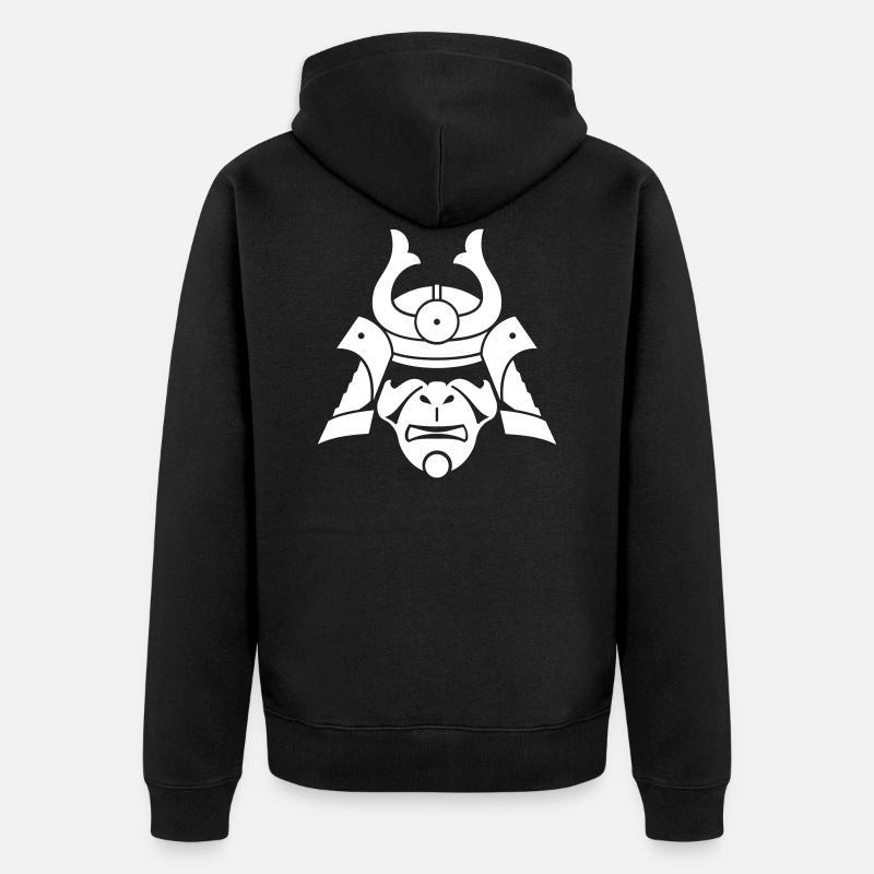 masque Samurai - Veste à capuche bio Premium Unisexe - noir