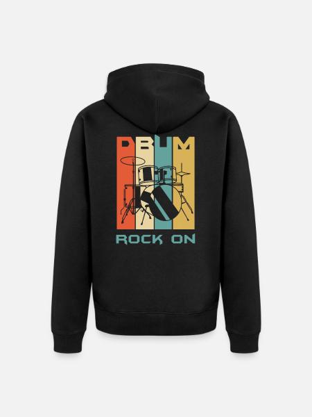 Percussion - Unisex Premium Organic Zip Hoodie - black