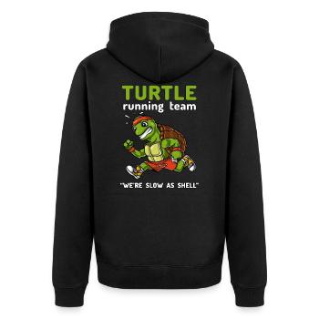 Tortue Running Team Cardio Entraînement - Veste à capuche bio Premium Unisexe - noir - Dos - Nico (187cm)