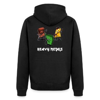 Chimie des métaux lourds - Veste à capuche bio Premium Unisexe - noir - Dos - Nico (187cm)