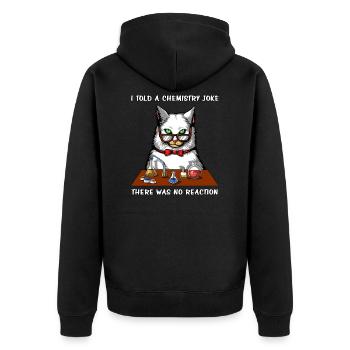 Chat Chimie Professeur Blague Pas De Réaction Blague Drôle - Veste à capuche bio Premium Unisexe - noir - Dos - Nico (187cm)