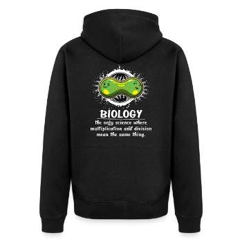 Biologie Science Multiplication Funny School Joke - Veste à capuche bio Premium Unisexe - noir - Dos - Nico (187cm)