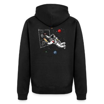 Astronaute de l'espace Artiste peintre Cosmic Galaxy - Veste à capuche bio Premium Unisexe - noir - Dos - Nico (187cm)