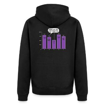 Analyse des données Science Geek Nous ne pouvons pas vous faire confiance Nerd - Veste à capuche bio Premium Unisexe - noir - Dos - Nico (187cm)