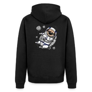 Animal de compagnie astronaute - Veste à capuche bio Premium Unisexe - noir - Dos - Nico (187cm)