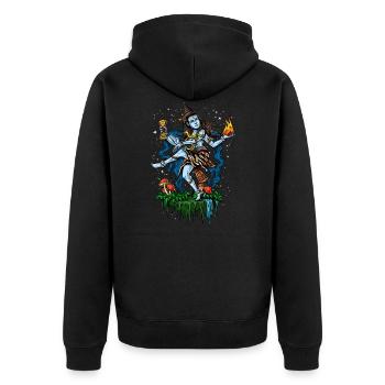 Seigneur Shiva Danse Nataraja Dieu Hindou - Veste à capuche bio Premium Unisexe - noir - Dos - Nico (187cm)