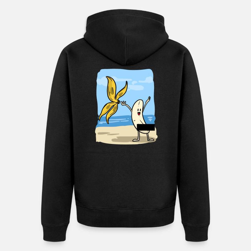 Banane d'été - Veste à capuche bio Premium Unisexe - noir