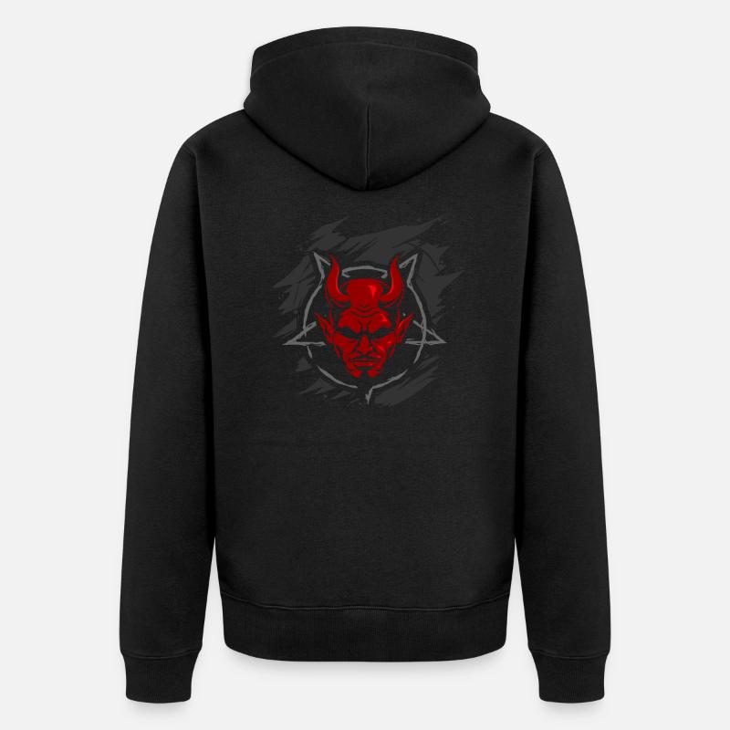 satan Devil halloween - Unisex Premium Bio Zip Hoodie - Schwarz