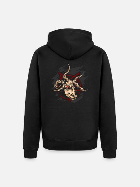 Satanic Halloween Satan - Unisex Premium Organic Zip Hoodie - black
