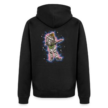 Astronaut Guitarist - Space Guitar - Unisex Premium Organic Zip Hoodie - black - Back - Nico (187cm)