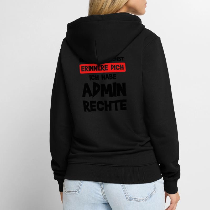 System Admin Administratoren Computer Geschenk Unisex Premium Bio Zip Hoodie