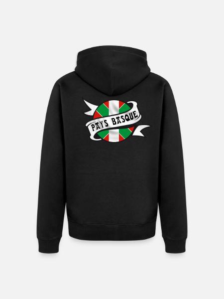 Pays Basque - Veste à capuche bio Premium Unisexe - noir