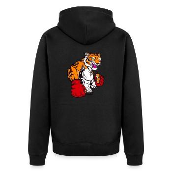 Karate / MMA Fighter - Arts Martiaux - Tigre - Veste à capuche bio Premium Unisexe - noir - Dos - Nico (187cm)