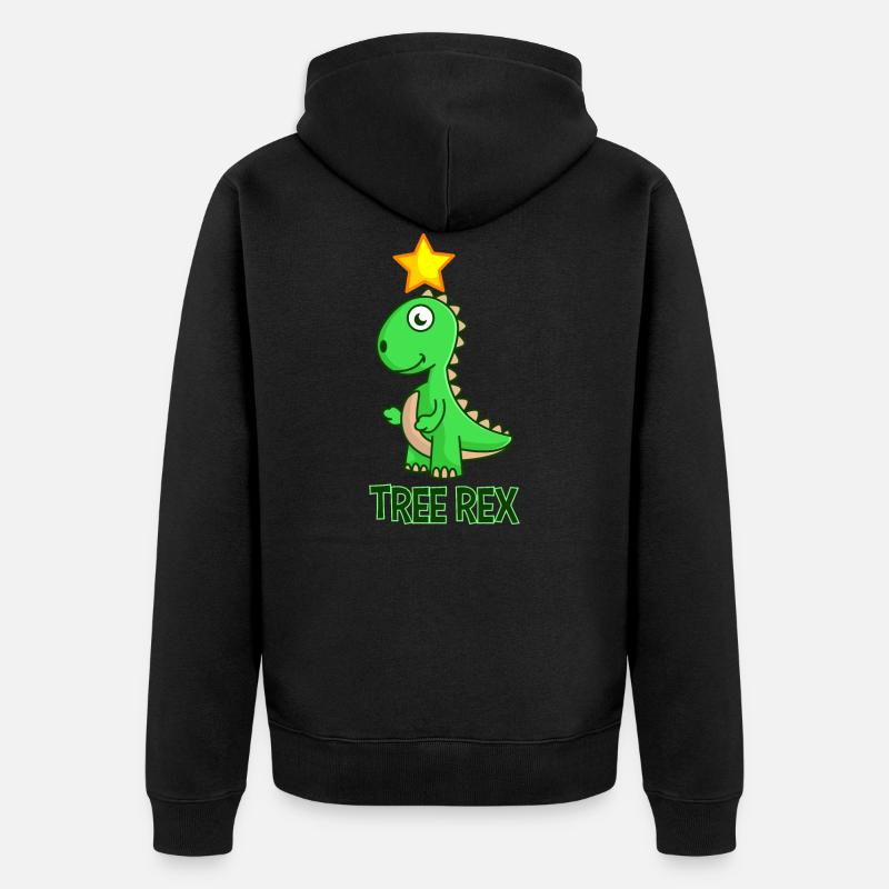 Tree Rex - Unisex Premium Bio Zip Hoodie - Schwarz